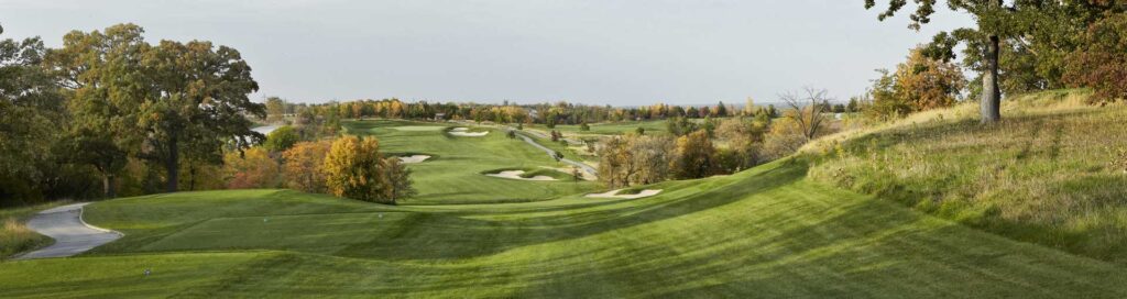 A scenic overview of the Blue Top Ridge Golf Course at the Riverside Casino & Resort!